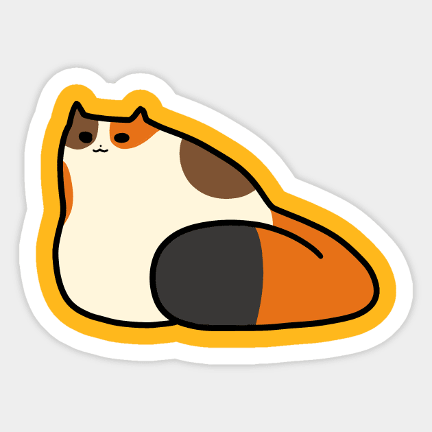 Big Fluffy Calico Sticker by saradaboru